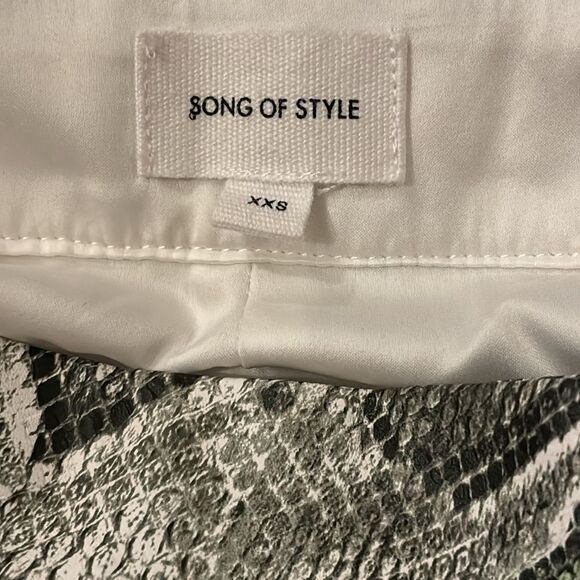 NWOT Song Of Style REVOLVE Maud Snake Print Faux Leather High Rise Pants - Picture 7 of 9